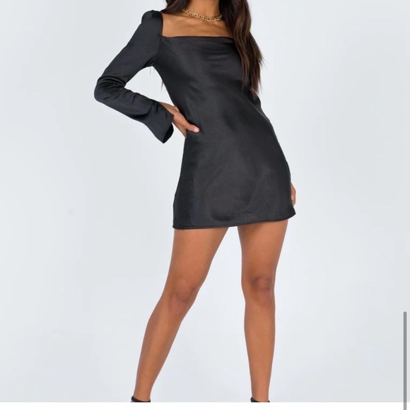 Princess Polly Dresses & Skirts - NWT PRINCESS POLLY RECYCLED POLYESTER STAR POWER MINI DRESS IN BLACK